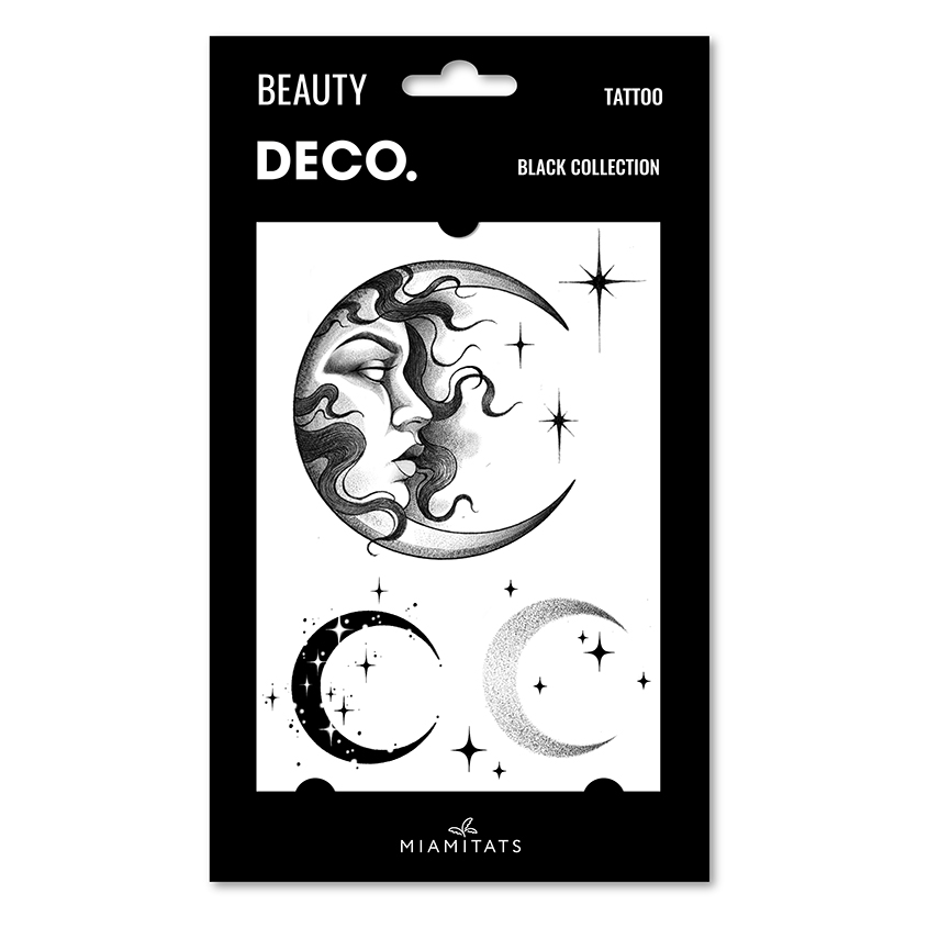 Татуировка для тела `DECO.` BLACK COLLECTION by Miami tattoos переводная (Moons)