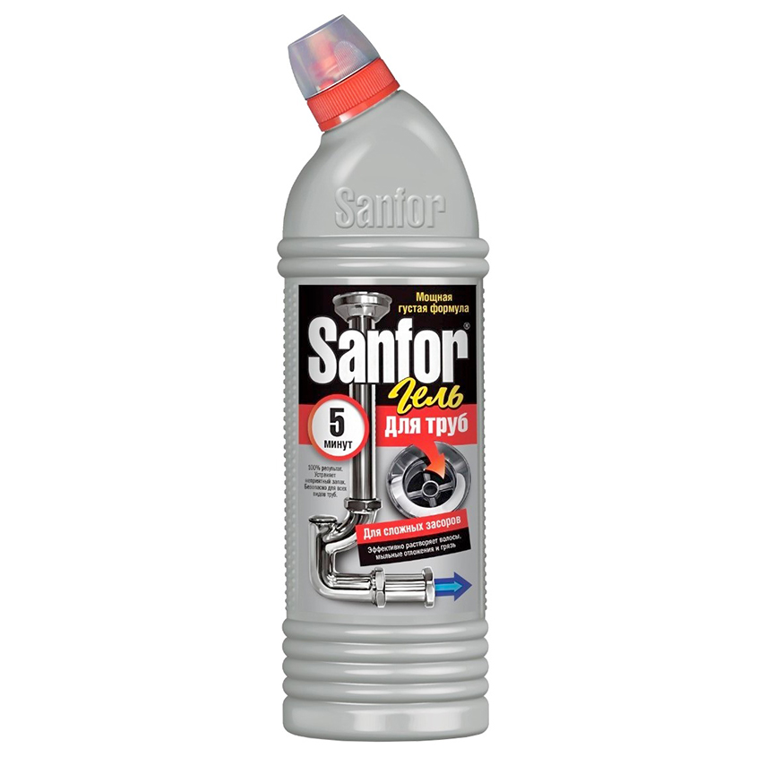 Средство чистящее `SANFOR` для труб 750 мл