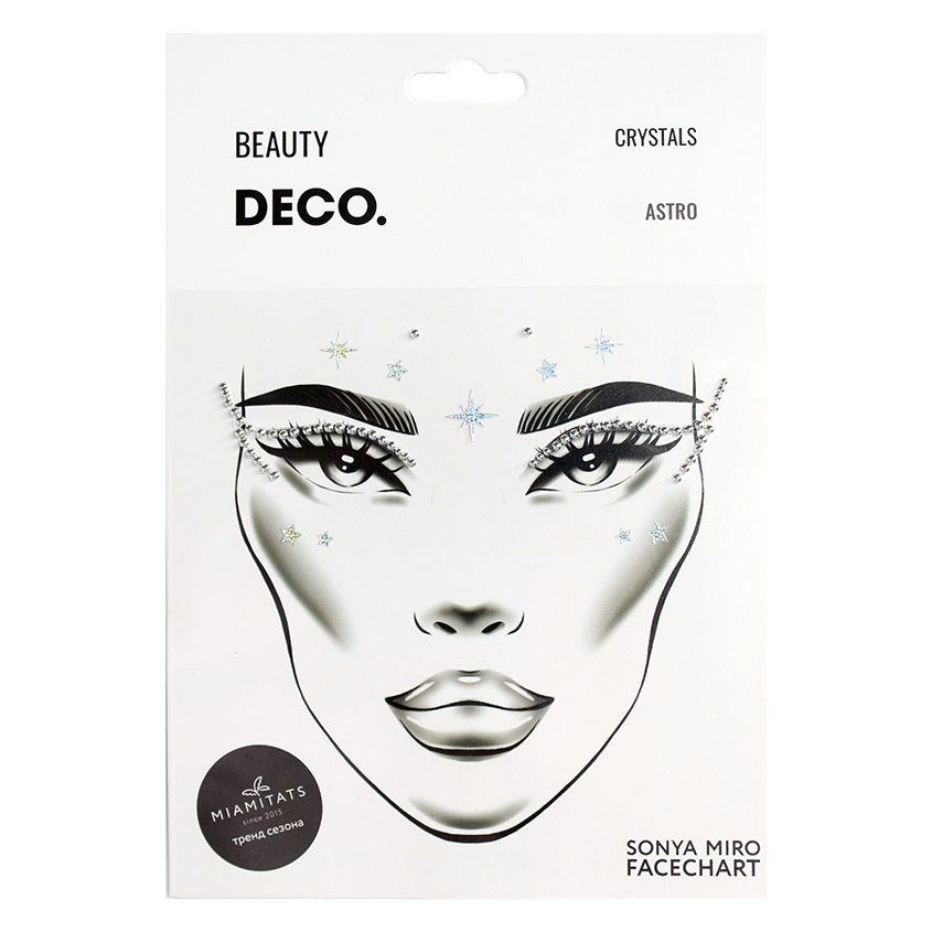 Кристаллы для лица и тела `DECO.` FACE CRYSTALS by Miami tattoos (Astro)