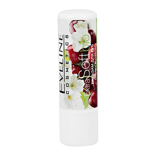 Бальзам для губ `EVELINE` `EXTRA SOFT` BIO со вкусом вишни 4,5 г