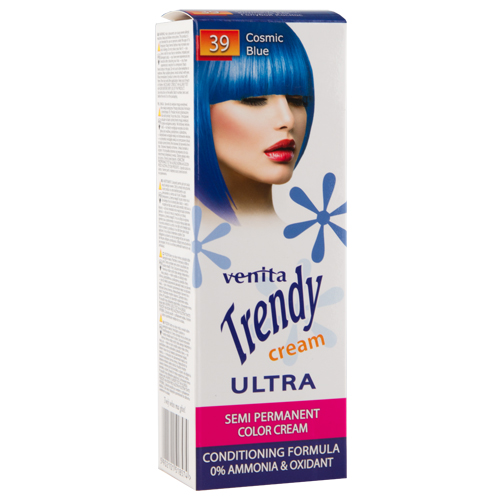Крем-краска для волос `VENITA` ULTRA тон 39 (голубой космос) 75 мл