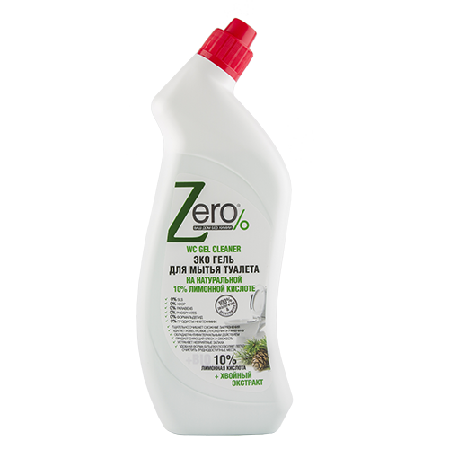 Эко гель для мытья туалета `ZERO` BIO с лимонной кислотой и хвойным экстрактом 750 мл