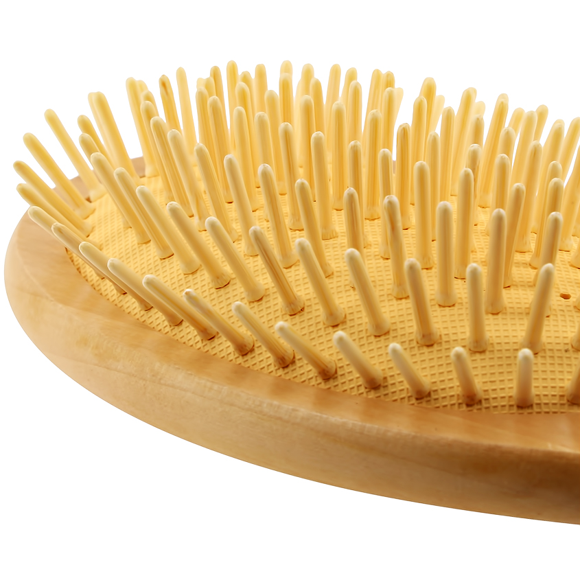 Расческа для волос деревянная `LADY PINK` с принтом