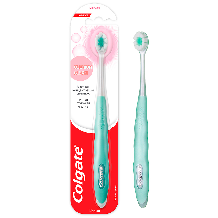 Щетка зубная `COLGATE` CUSHION CLEAN мягкая