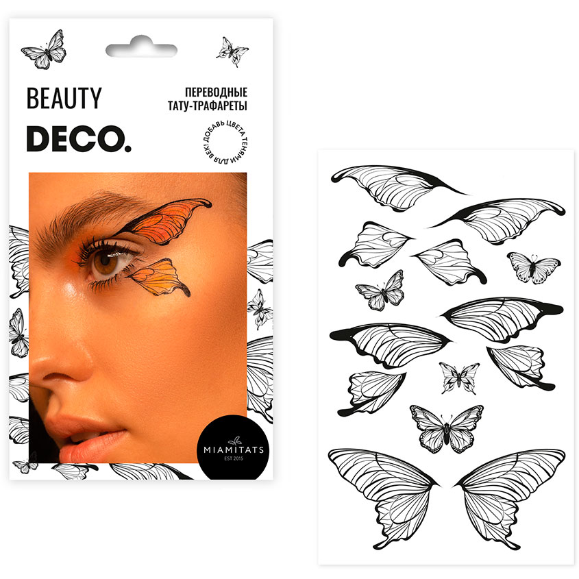 Набор татуировок для тела `DECO.` EYELINER by Miami tattoos переводная (Butterfly)