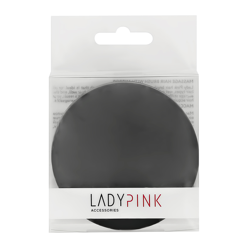 Расческа для волос с зеркалом `LADY PINK` черный