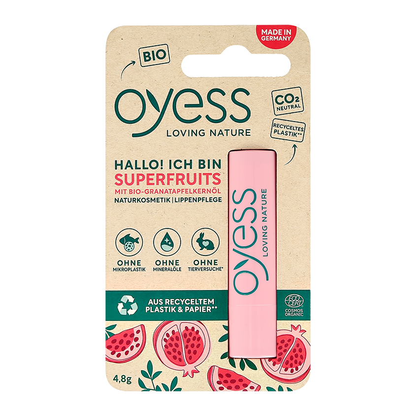 Бальзам для губ `OYESS` с маслом семян граната 4,8 г