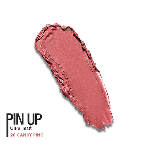 Блеск для губ `LUXVISAGE` `PIN UP` ULTRA MATT матовый тон 28 candy pink