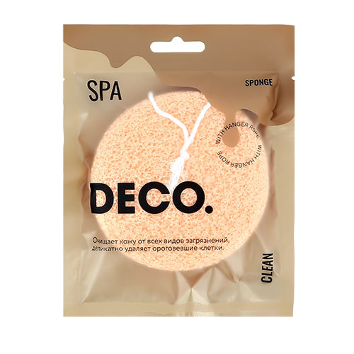 Спонж для очищения лица `DECO.` CLEAN (круглый) 9,5 см