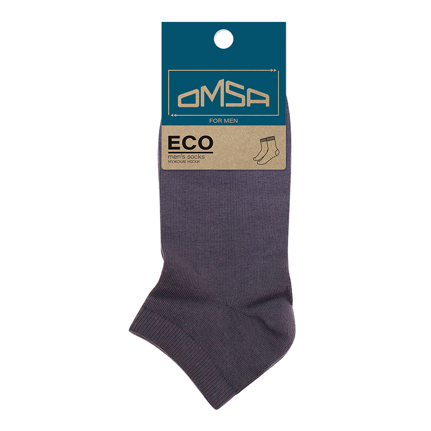 Носки мужские `OMSA` ECO гладь укороченный Grigio Scuro 39-41