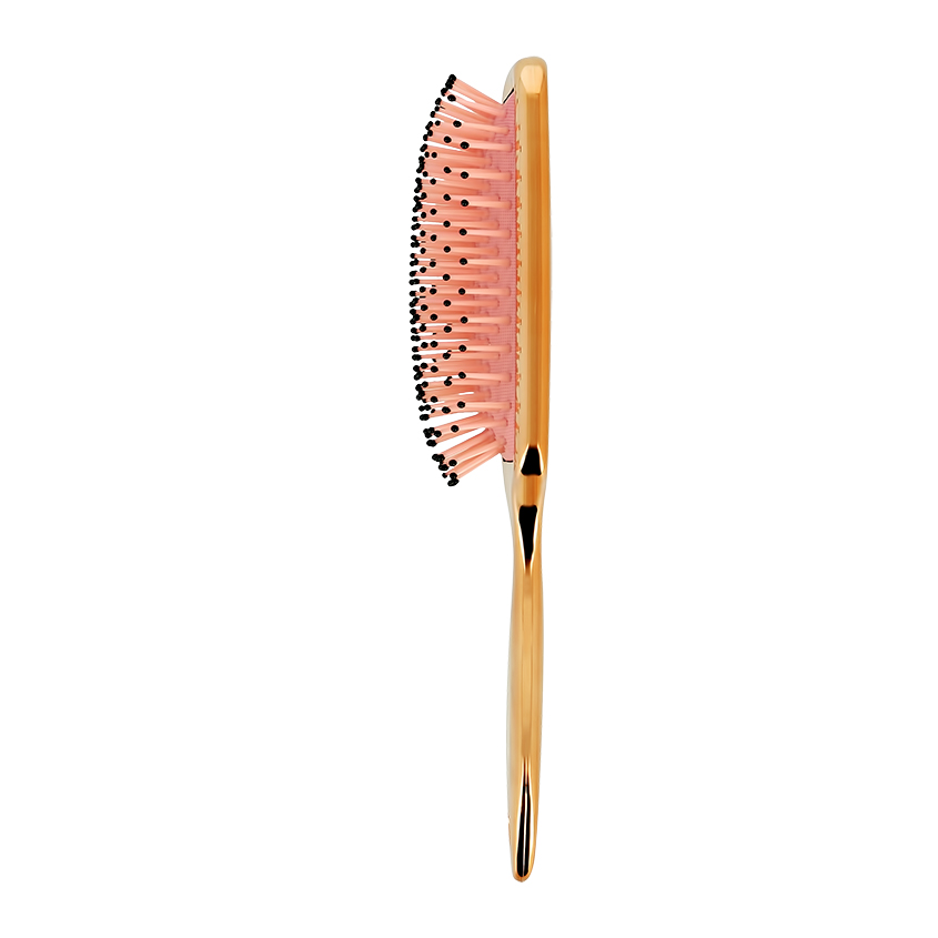 Расческа для волос `LADY PINK` (прямоугольная) золотая