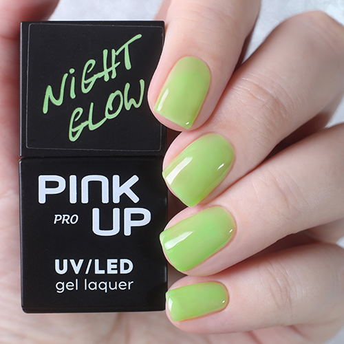 Гель-лак для ногтей UV/LED `PINK UP` `PRO` NIGHT GLOW тон 01 10 мл