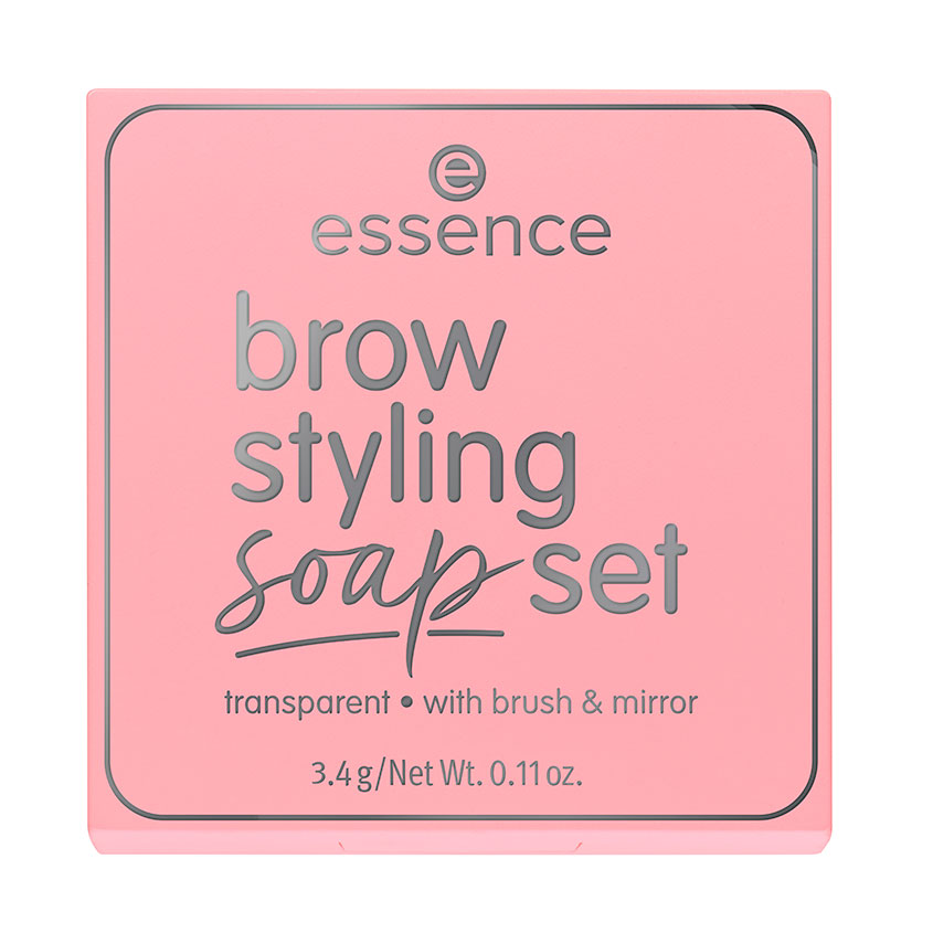 Мыло для бровей `ESSENCE` BROW STYLING SOAP SET с щеточкой и зеркалом