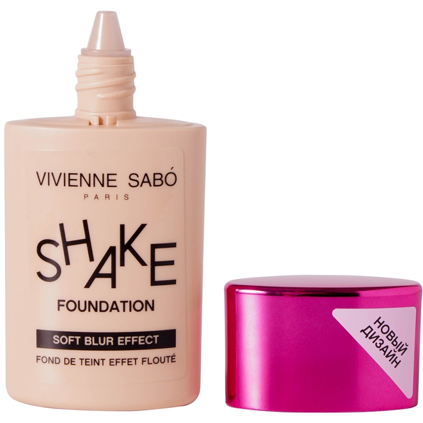 Крем тональный для лица `VIVIENNE SABO` SHAKE тон 03 с натуральным блюр эффектом