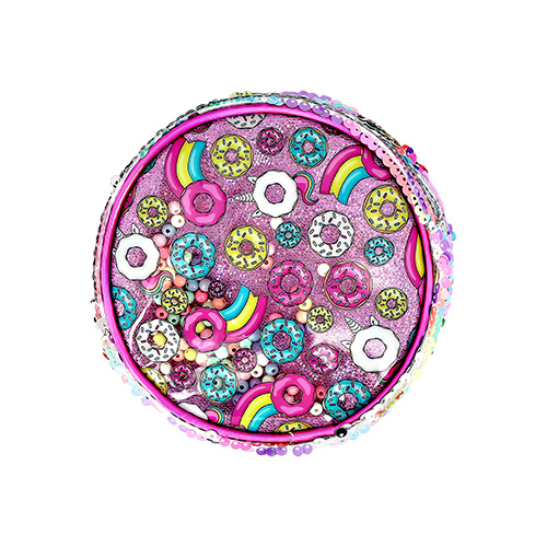 Косметичка `MISS PINKY` круглая с шариками внутри