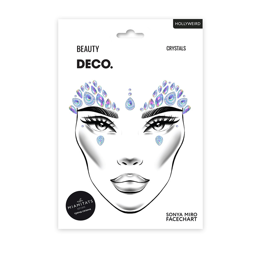 Кристаллы для лица и тела `DECO.` FACE CRYSTALS by Miami tattoos (Hollyweird)