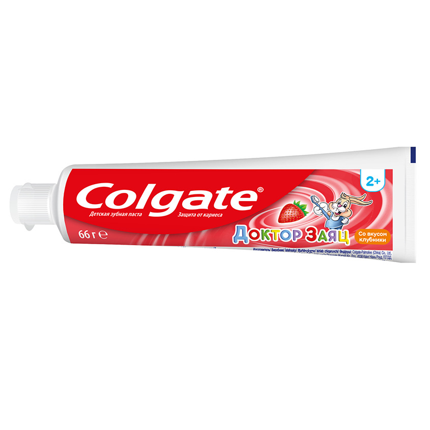 Паста зубная детская `COLGATE` ДОКТОР ЗАЯЦ со вкусом клубники (от 2 до 12 лет) 50 мл