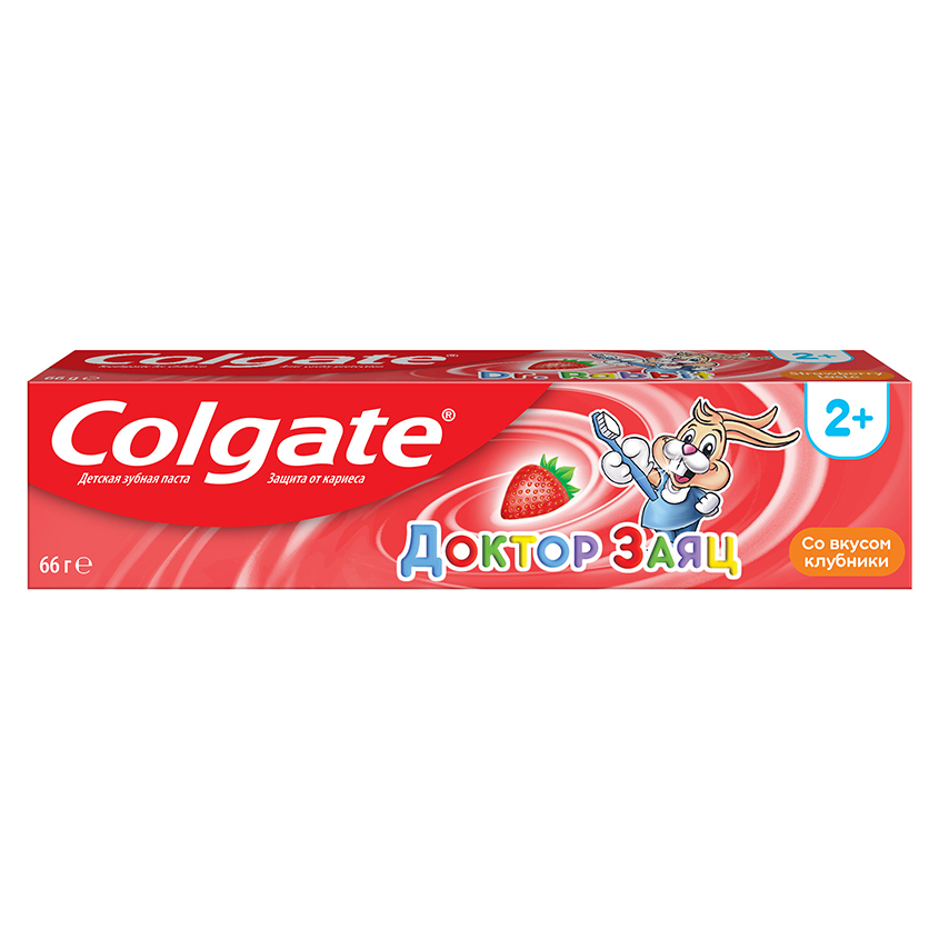 Паста зубная детская `COLGATE` ДОКТОР ЗАЯЦ со вкусом клубники (от 2 до 12 лет) 50 мл
