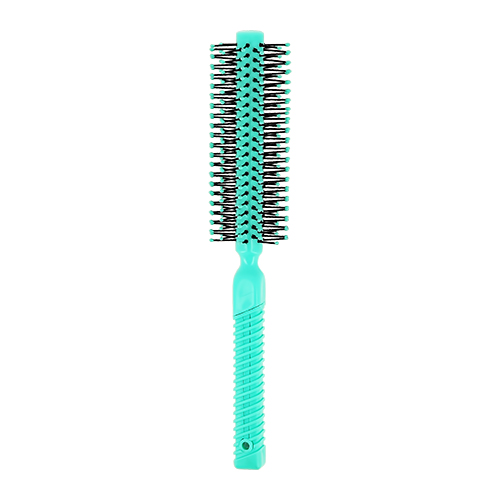 Щетка для волос `LADY PINK` `BASIC` массажная вентилируемая круглая зеленая