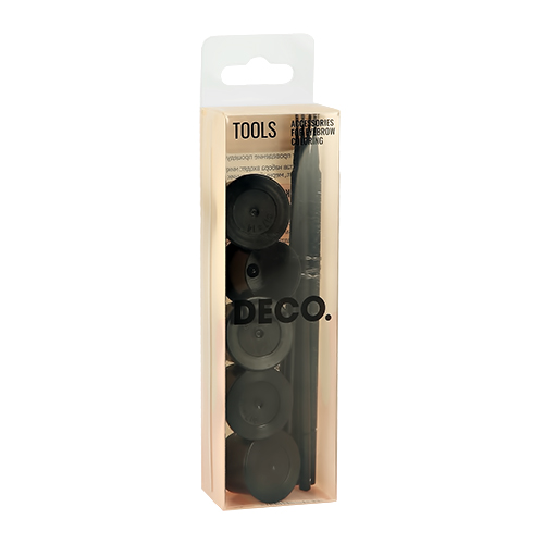 Набор аксессуаров для окрашивания бровей `DECO.` (микробраш- 5 шт, стаканчик для смешивания- 5 шт)