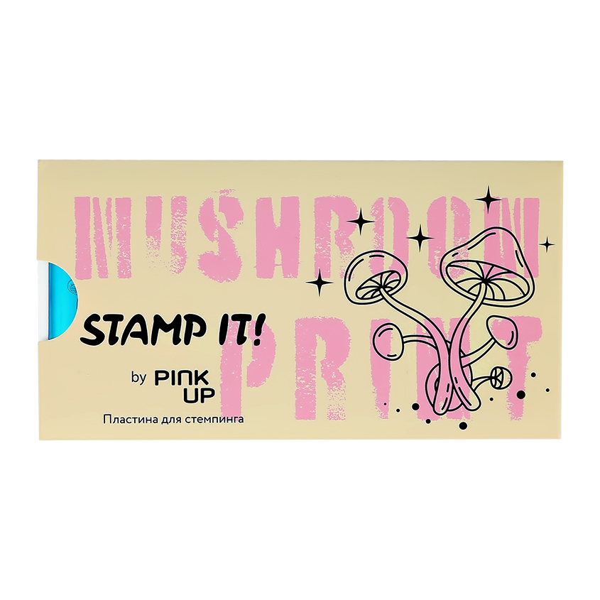Пластина для стемпинга `PINK UP` `STAMP IT!` MUSHROOM PRINT