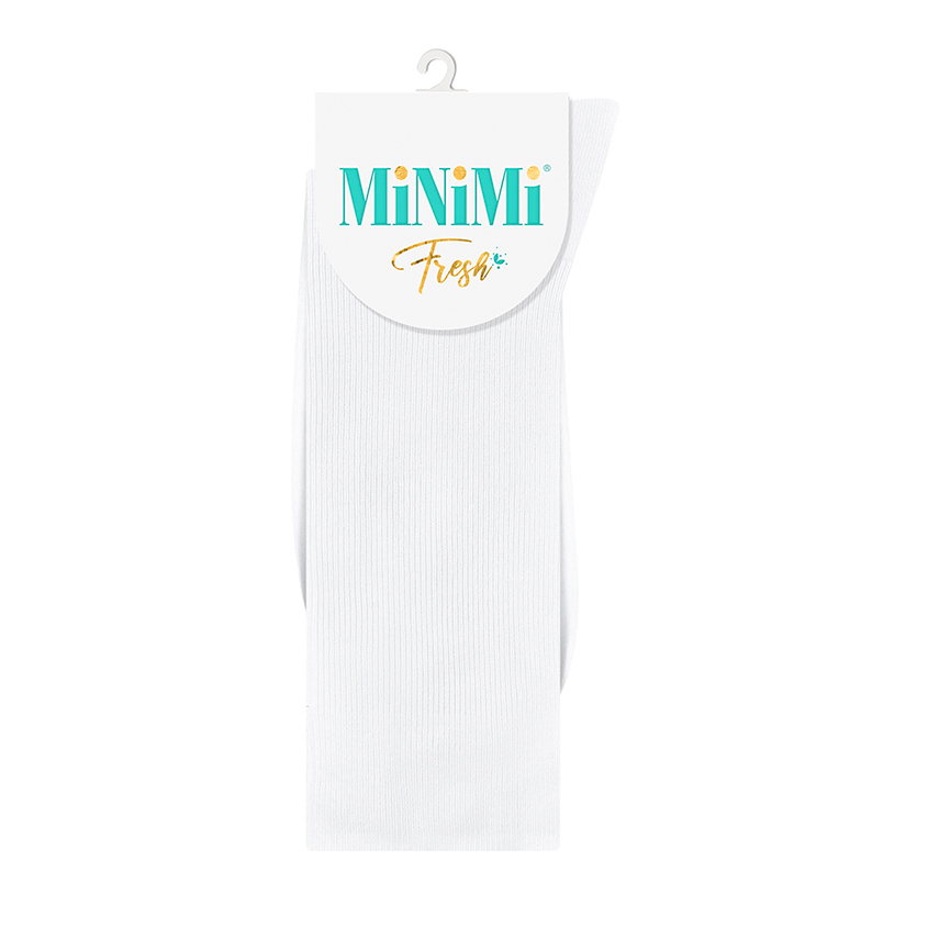 Носки женские `MINIMI` MINI FRESH высокая резинка Bianco 35-38