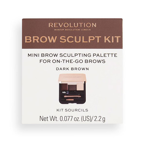 Набор для моделирования бровей `REVOLUTION` BROW SCULPT KIT тон dark brown