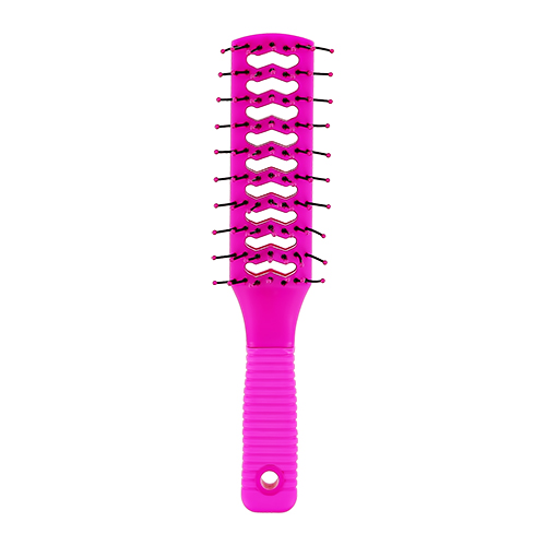 Щетка для волос `LADY PINK` `BASIC` массажная вентилируемая квадратная розовая