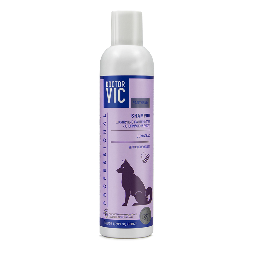 Шампунь для собак `DOCTOR VIC` с пантенолом (для всех пород) 250 мл