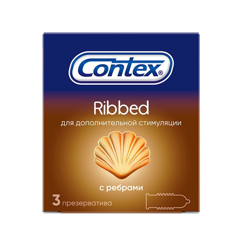 Презервативы `CONTEX` Ribbed (с ребрами) 3 шт