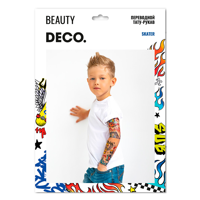 Переводной тату-рукав `DECO.` by Miami tattoos (Skater)