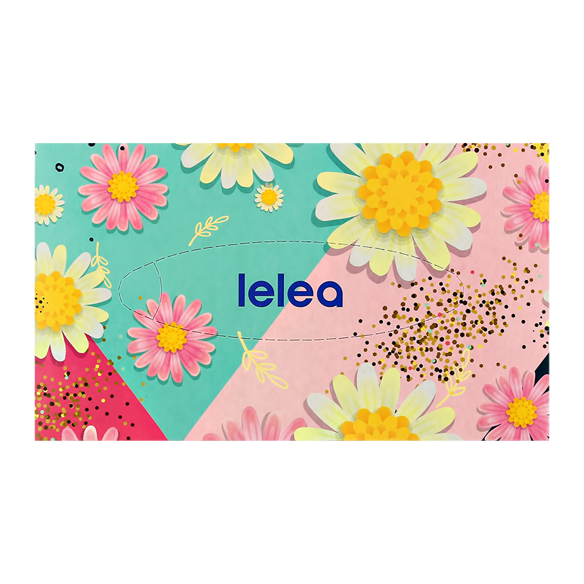 Салфетки бумажные `LELEA` 2-х слойные SPRING FLOWERS 100 шт