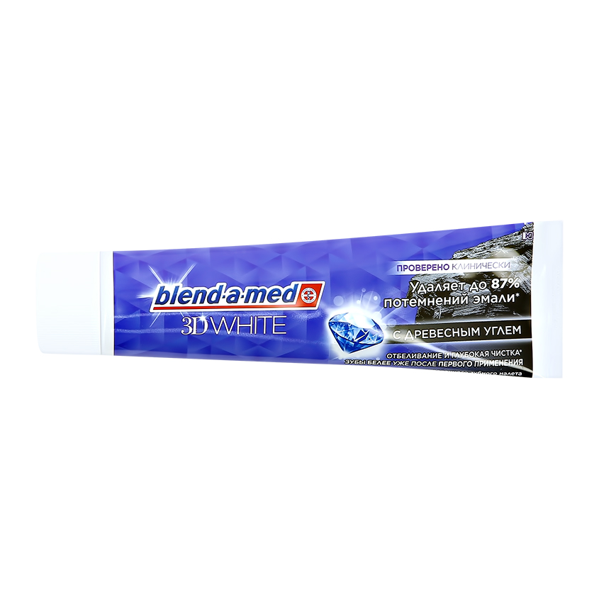 Паста зубная `BLEND-A-MED` 3D WHITE Отбеливание и глубокая чистка с Древесным углем 100 мл