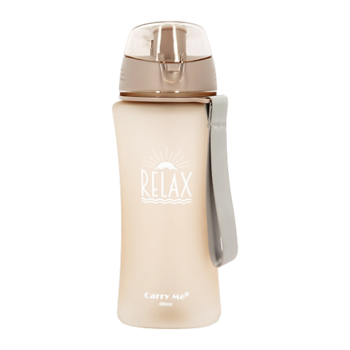 Бутылка для воды `FUN` RELAX Beige матовая 480 мл