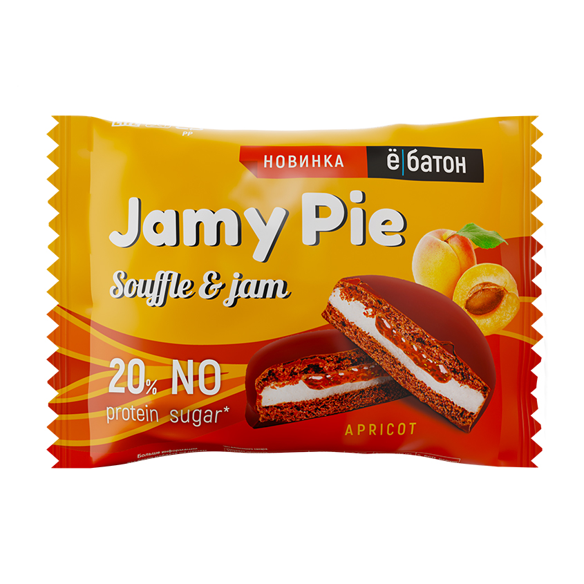 Печенье-суфле с джемом `Ё БАТОН` JAMY PIE с абрикосом 60 г