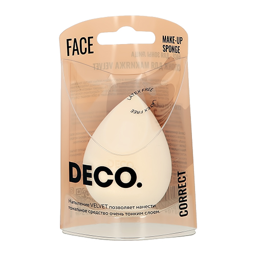 Спонж для макияжа `DECO.` CORRECT Velvet