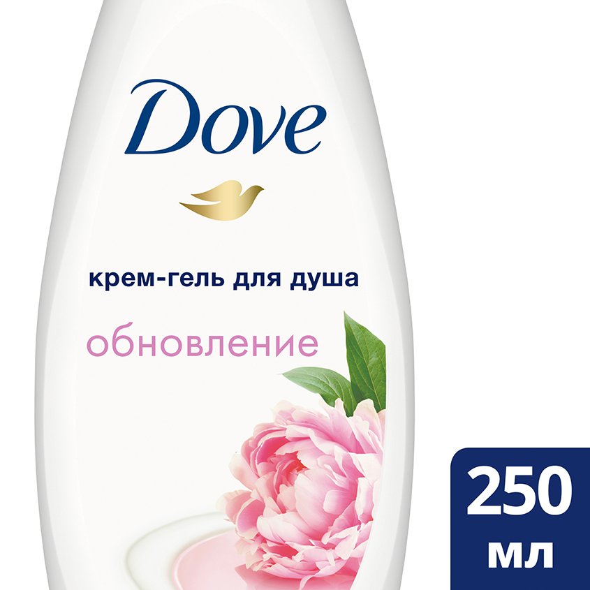 Крем-гель для душа `DOVE` Сливочная ваниль и пион (обновляющий) 250 мл