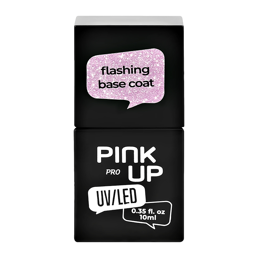 Светоотражающая база для ногтей UV/LED `PINK UP` `PRO` flashing base coat тон 03 10 мл