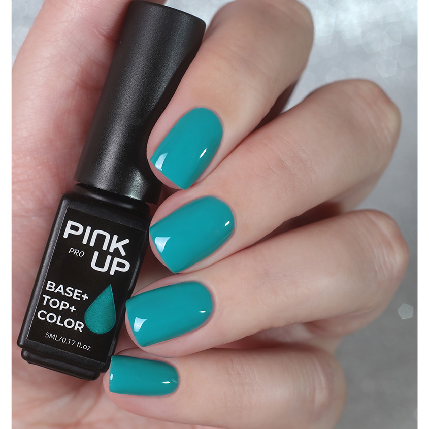 Гель-лак для ногтей `PINK UP` `PRO` база+цвет+топ тон 18 5 мл
