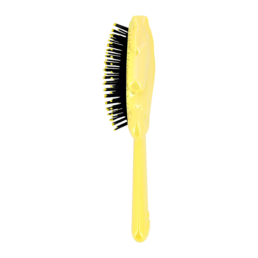 Расческа для волос массажная `MISS PINKY` желтая