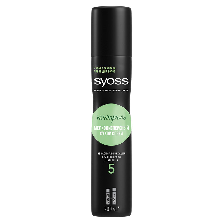 Лак для волос `SYOSS` мелкодисперсный сухой спрей Контроль 200 мл