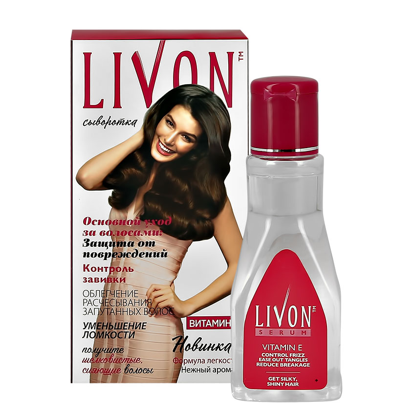 Сыворотка для волос `LIVON` с витамином E 100 мл