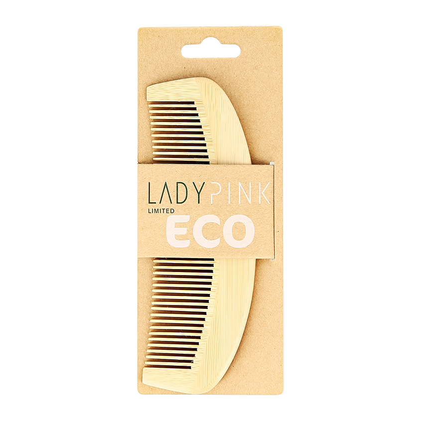 Гребень для волос `LADY PINK` `BASIC` деревянный (из бамбука)