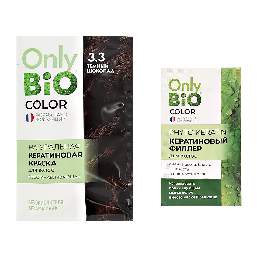 Краска для волос `ONLY BIO COLOR` Кератиновая Темный шоколад 50 мл