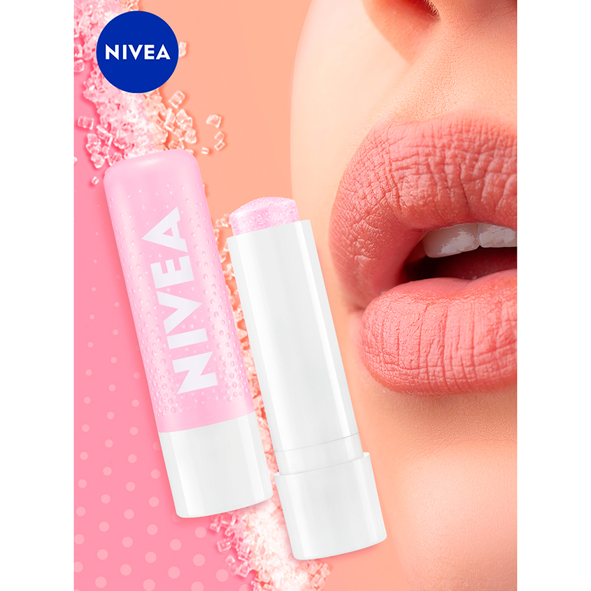 Скраб-бальзам для губ `NIVEA` 2 в 1 с маслом Шиповника и Витамином Е 4,8 г