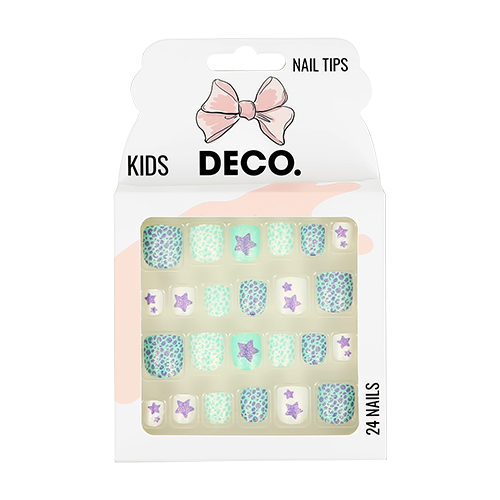 Набор детских накладных ногтей `DECO.` KIDS самоклеящиеся star 24 шт