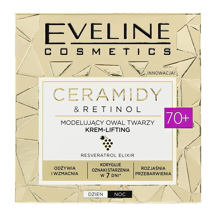 Крем для лица `EVELINE` CERAMIDY&RETINOL с лифтинг-эффектом 70+ (моделирующий) 50 мл