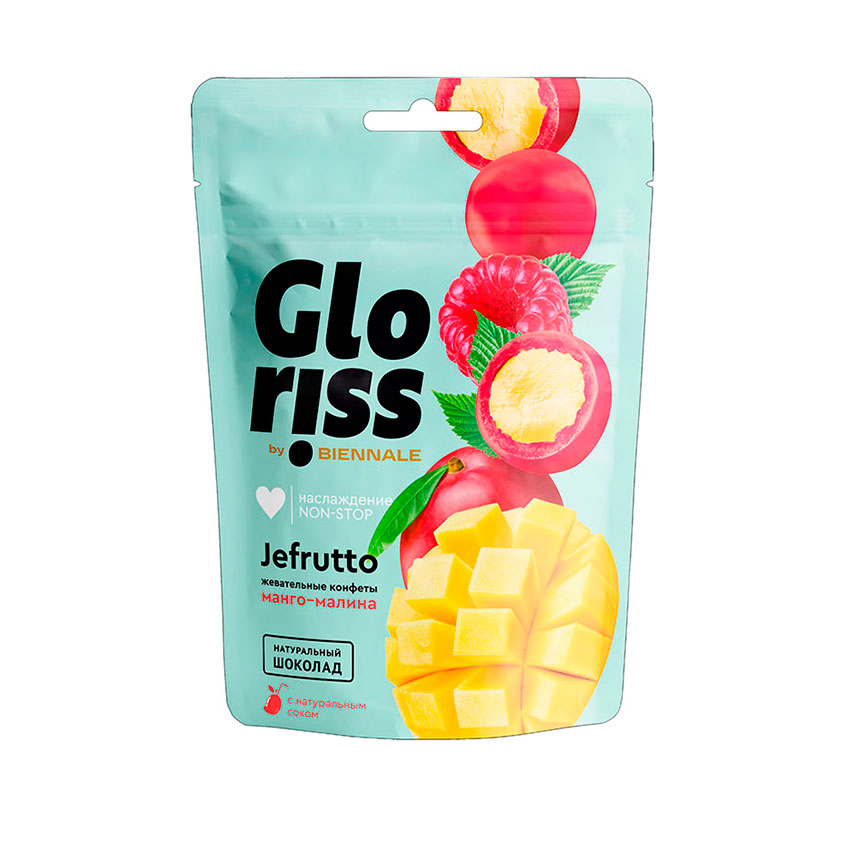 Жевательные конфеты `GLORISS` Манго и малина 75 г