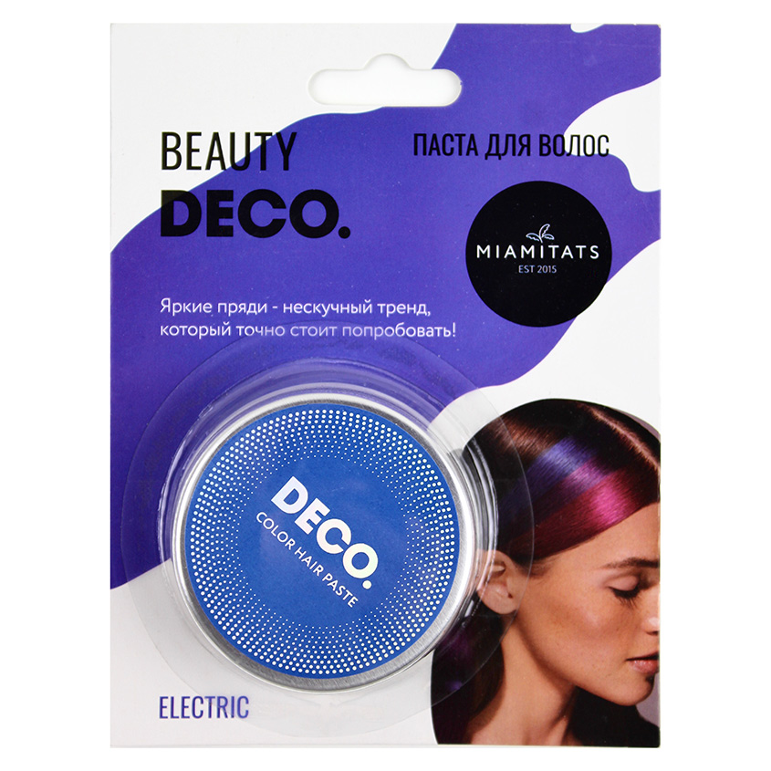 Паста для волос `DECO.` by Miami tattoos цветная (Electric)