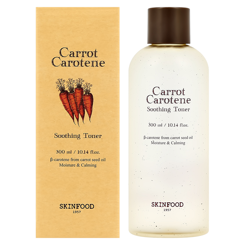 Тонер для лица `SKINFOOD` CARROT CAROTENE с экстрактом и маслом моркови (успокаивающий) 300 мл